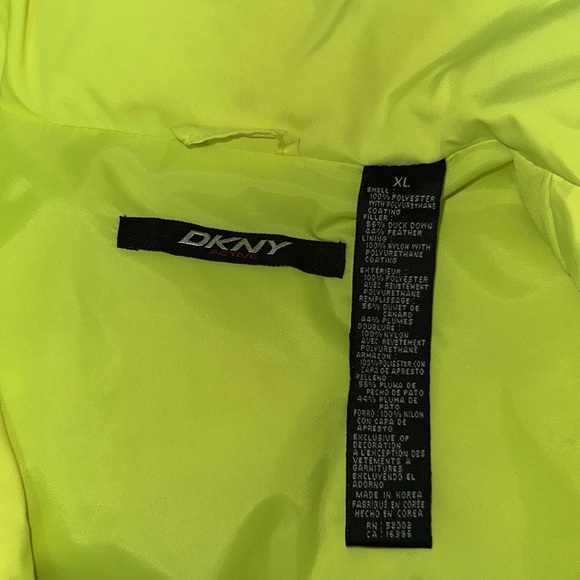 DKNY neon green puffer jacket US S - Picture 6 of 7